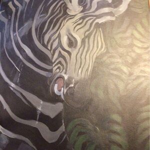Zebra Art Print - Black and White